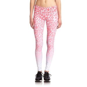 Alo Yoga Pink Leopard Ombré Leggings | Hidden Pocket | Size M